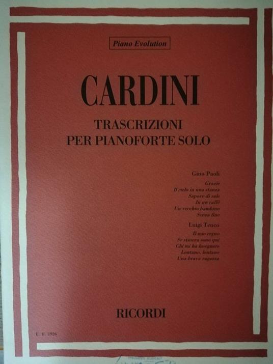  Piano Evolution. G. Cardini. Pianoforte -  Gino Paoli - copertina