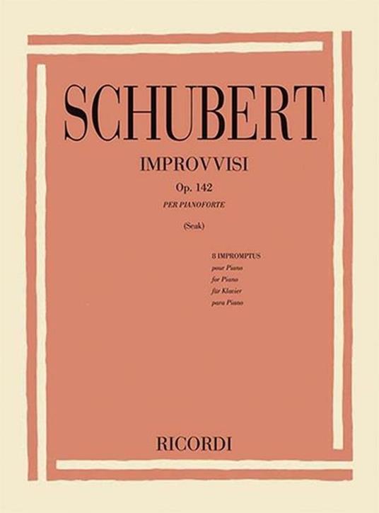  Improvvisi Opus 142. Pianoforte. spartiti -  Franz Schubert - copertina