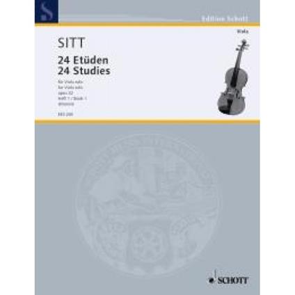  Hans Sitt - Studi (24) Op. 32 Vol. 1 - 2a e 3a posizione - viola -  Hans Sitt - copertina