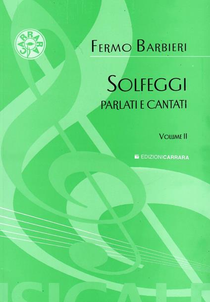  Barbieri. Solfeggi Parlati e Cantati vol. 2 -  Fedora Barbieri - copertina