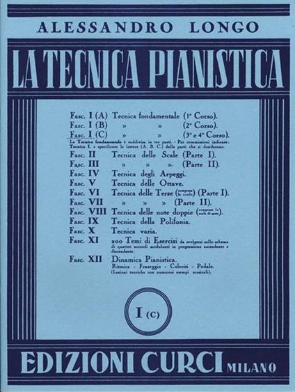 La tecnica pianistica -  Alessandro Longo - copertina
