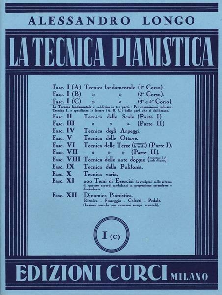 La tecnica pianistica -  Alessandro Longo - copertina