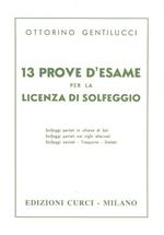  13 prove d'esame per la licenza di solfeggio