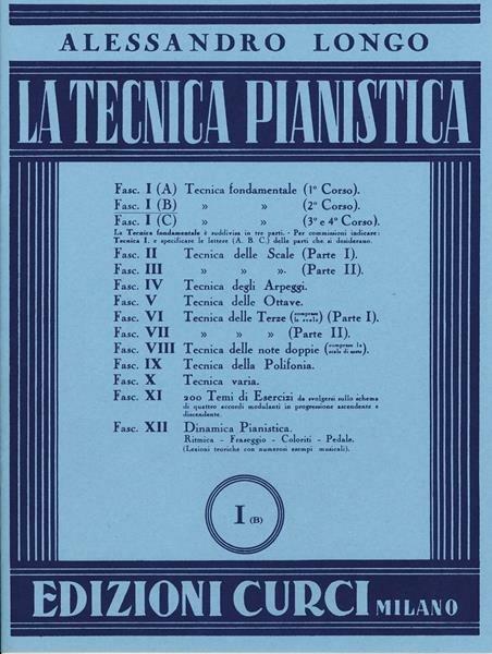  Tecnica pianistica. Vol. 1-B -  Alessandro Longo - copertina