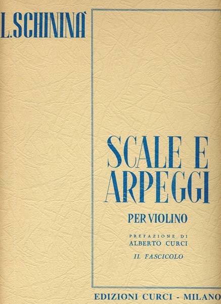  Scale e arpeggi per violino -  Luigi Schininà - copertina