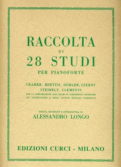  Raccolta di 28 Studi. per Pianoforte. Autori Vari - copertina