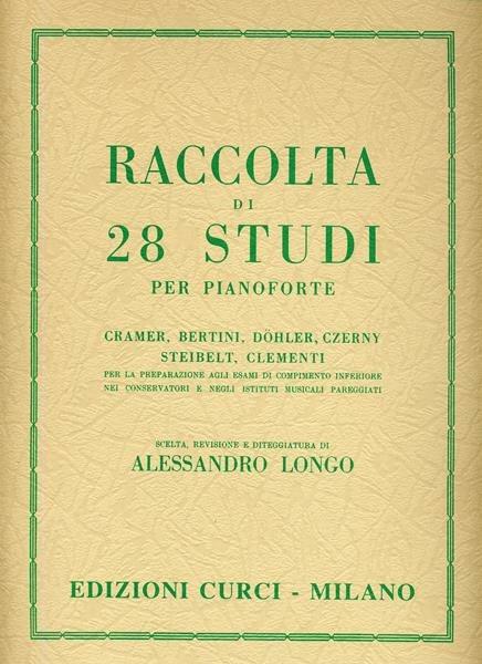  Raccolta di 28 Studi. per Pianoforte. Autori Vari - copertina