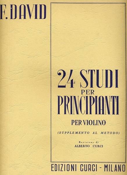  24 studi per principianti per violino (supplemento al metodo) -  Félicien-César David - copertina