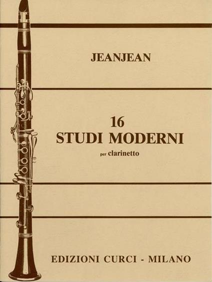  16 studi moderni sul clarino -  Paul Jeanjean - copertina