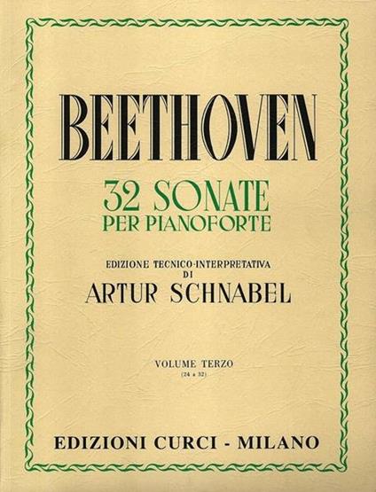  32 Sonate. Sonate 24-32. Per pianoforte. Spartito -  Ludwig van Beethoven - copertina