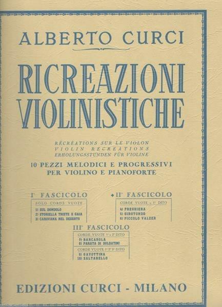  Ricreazioni violinistiche -  Alberto Curci - copertina