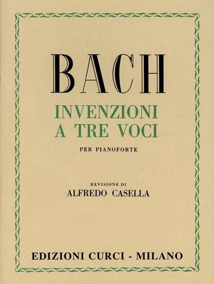  Invenzioni a tre voci per pianoforte -  Johann Sebastian Bach - copertina