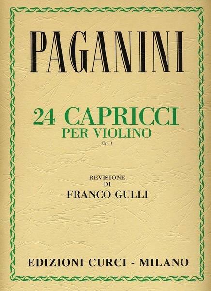  24 capricci Op. 1. Per violino. Spartito -  Niccolò Paganini - copertina