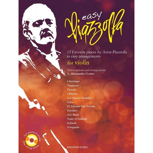  Easy Piazzolla. 12 Favourite pieces in easy arrangements. for  violin. Spartito -  Astor Piazzolla - copertina