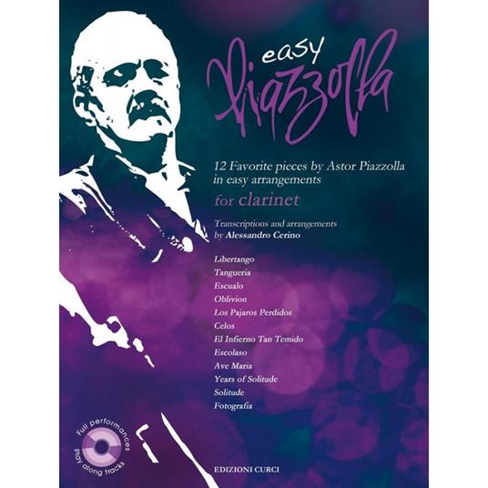  Easy Piazzolla. 12 Favourite pieces in easy arrangements. for  clarinet. Spartito -  Astor Piazzolla - copertina