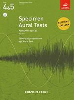  Specimen Aural Tests ABRSM Gradi 4&5 -2CD -Esercizi preparazione agli Aural Test