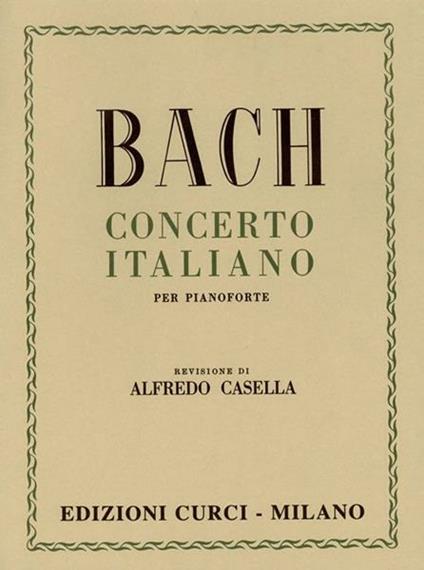  Concerto italiano per pianforte -  Johann Sebastian Bach - copertina