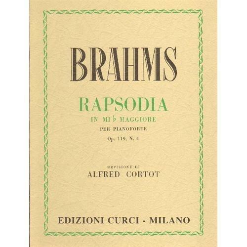  Rapsodia in Mi bemolle maggiore Op. 119 n.4 -  Johannes Brahms - copertina