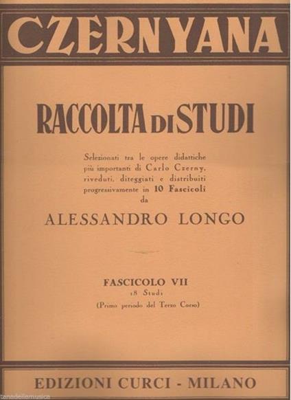  Czernyana. Per pianoforte. Spartito -  Carl Czerny - copertina