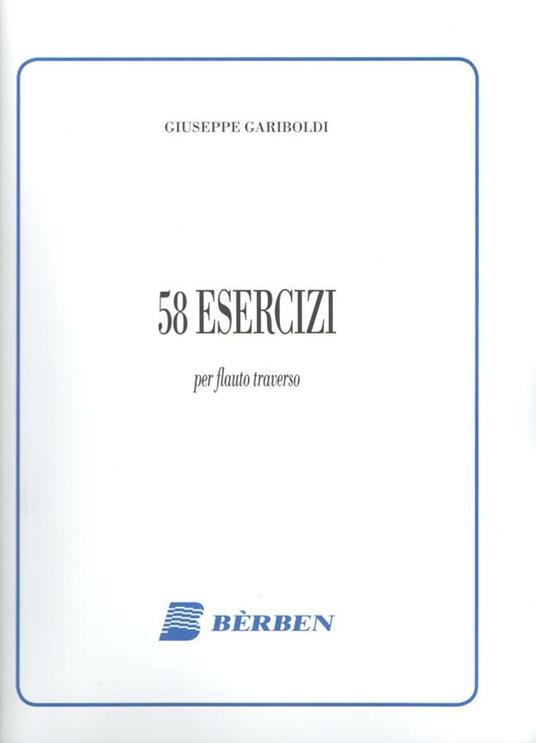  G. Gariboldi. 58 Esercizi per Flauto Traverso -  Giuseppe Gariboldi - copertina
