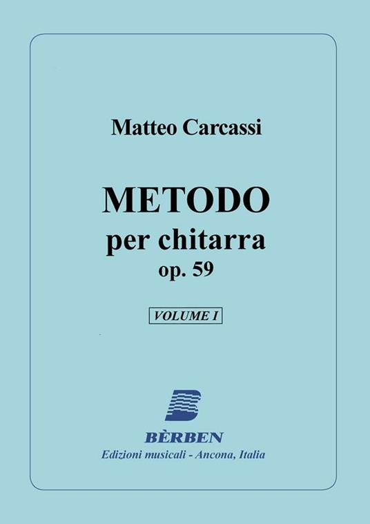  M. Carcassi. Metodo per Chitarra Op. 59. vol.1. Manuale Ed - copertina