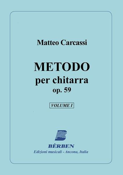  M. Carcassi. Metodo per Chitarra Op. 59. vol.1. Manuale Ed - copertina