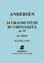  24 Grandi Studi di Virtuosità. Joachim Andersen. Flauto