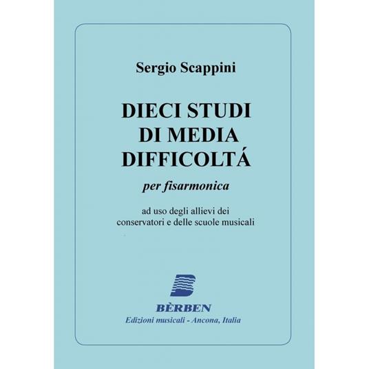  Dieci studi di media difficoltà. Per fisarmonica. Spartito -  Sergio Scappini - copertina