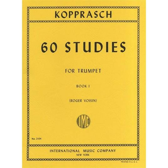  60 Studies Book 1 - C. Kopprasch - Tromba - 60 Studi -  C. Kopprasch - copertina