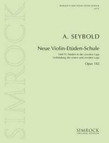  Neue Violin Etudes 4 Op.182. violino -  Arthur Seybold - copertina