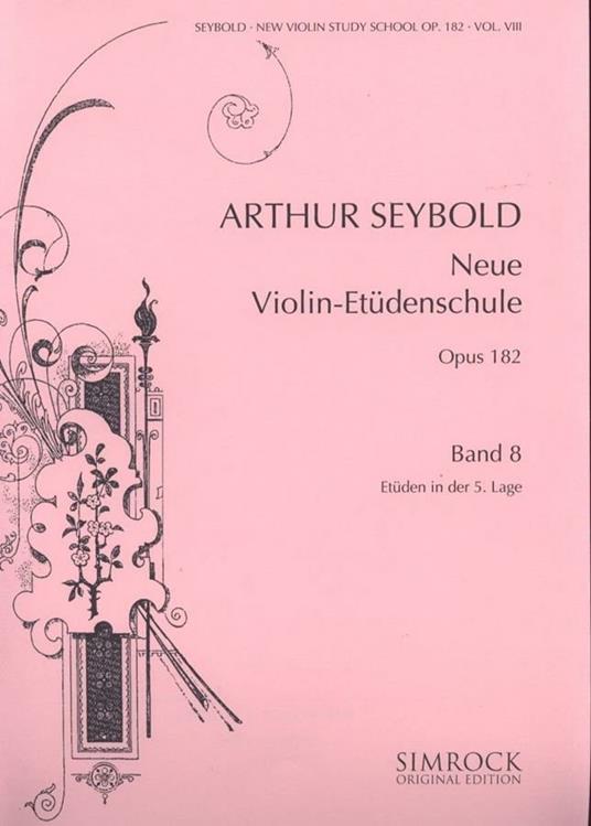 Neue Violin Etudes 8 Op.182. violino -  Arthur Seybold - copertina