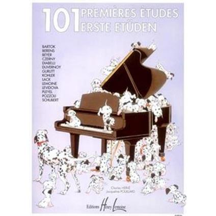  101 Premieres Etudes - Charles Hervé - Jacqueline Pouillard - Pianoforte - copertina