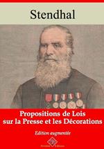 Propositions de lois sur la presse et les décorations – suivi d'annexes