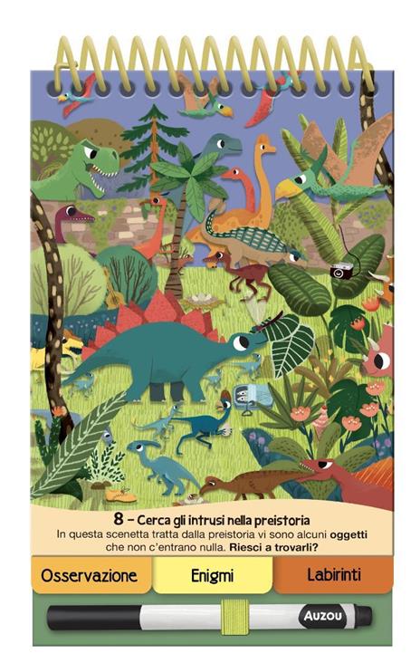 45 giochi... dinosauri. Ediz. a colori. Ediz. a spirale. Con pennarello cancellabile - 2