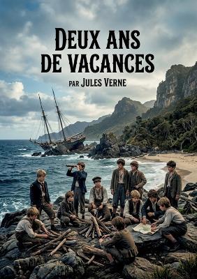 Deux ans de vacances: Une aventure palpitante de Jules Verne, où un groupe d'enfants échoués sur une île déserte lutte pour sa survie, confronté aux défis de la nature et aux tensions internes. - Jules Verne - cover