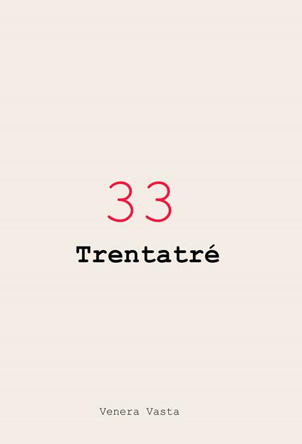 33 Trentatré - Venera Vasta - copertina