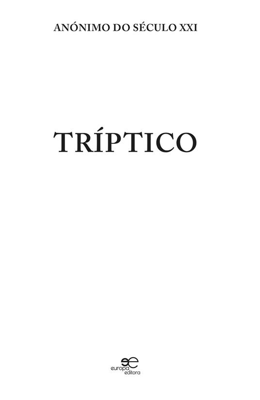 Tríptico - Anónimo do Século XXI - copertina