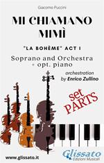 «Mi chiamano Mimì». La Bohème atto 1. Soprano and orchestra. Parts. Parti