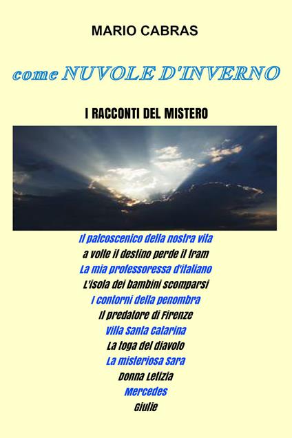 Come nuvole d'inverno - Mario Cabras - copertina
