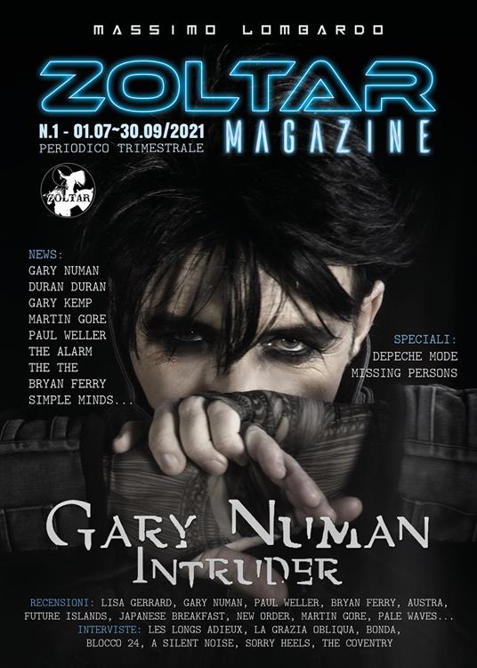 Zoltar. Periodico trimestrale di informazione culturale (2021). Vol. 1: Gary Numan Intruder. - Massimo Lombardo - copertina