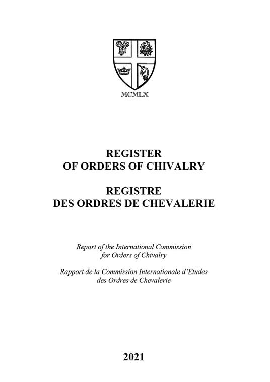 Register or orders of chivalry-Registre des ordres de chevalerie - copertina