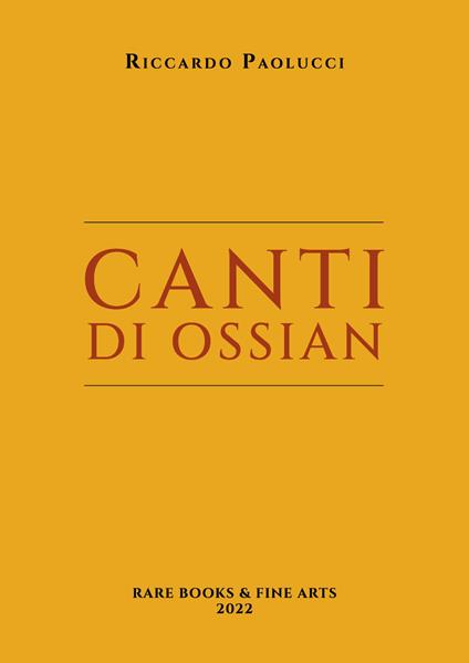 Canti di Ossian - Riccardo Paolucci - copertina