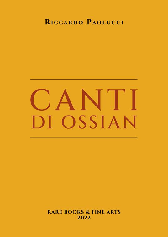 Canti di Ossian - Riccardo Paolucci - copertina