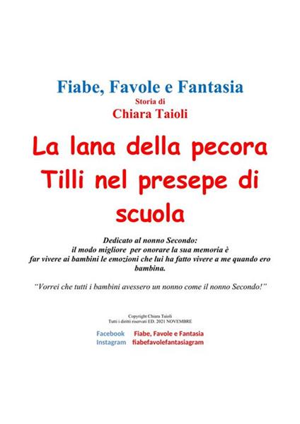 La lana della pecora Tilli nel presepe di scuola - Chiara Taioli - ebook