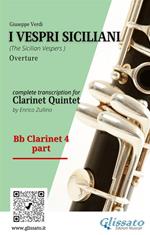 I vespri siciliani. Overture. Clarinet Quintet (parts). Parti. Bb Clarinet 4. Clarinetto Sib 4