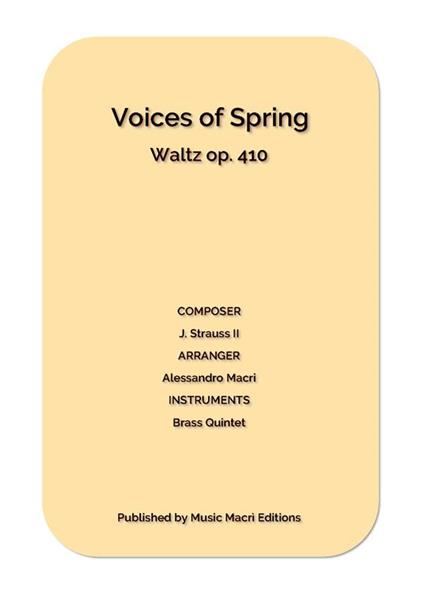 Voices of Spring Waltz op. 410 by J. Strauss II - Alessandro Macrì - ebook