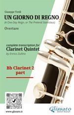 Un giorno di regno. Overture. Clarinet quintet. Bb Clarinet 2 part. Parte di Clarinetto Sib 2