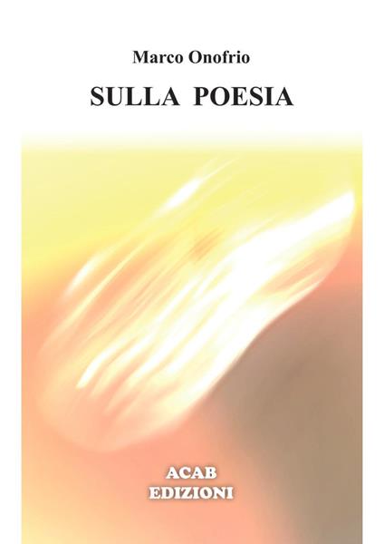 Sulla poesia - Marco Onofrio - copertina