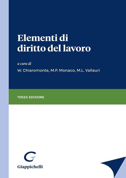 Elementi di diritto del lavoro - copertina
