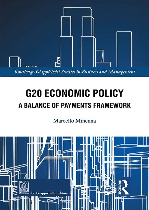 G20 economic policy. A Balance of payments framework - Marcello Minenna - copertina